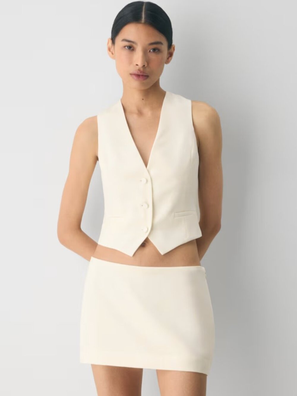 NWT Aritzia JORDAN Vest - Wool - Light Birch 8